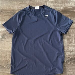 Gymshark Men's Navy Blue Athletic Shirt